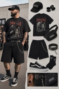 Outfit nonton konser outdoor sneakers