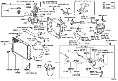 Illustrasi cooling system Hiace