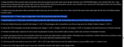 pengumuman batas umur nonton konser dari promotor