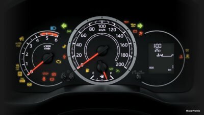 Panel informasi Mobil Hiace Premio