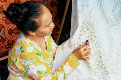 Gambaran toko batik Jogja